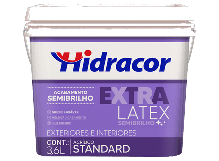 Balde de tinta Hidracor ExtraLatex Semibrilho 3,6L